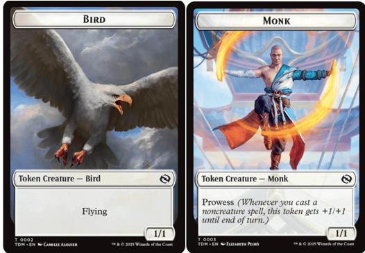 Bird // Monk Double-Sided Token